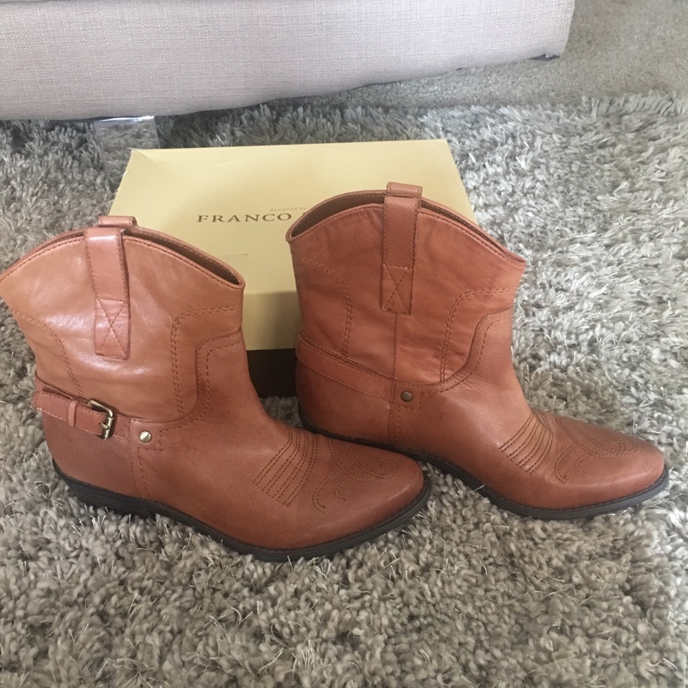Brown ankle booties